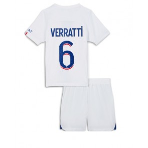 Paris Saint-Germain Marco Verratti #6 Tredjedraktsett Barn 2022-23 Kortermet (+ Korte bukser)